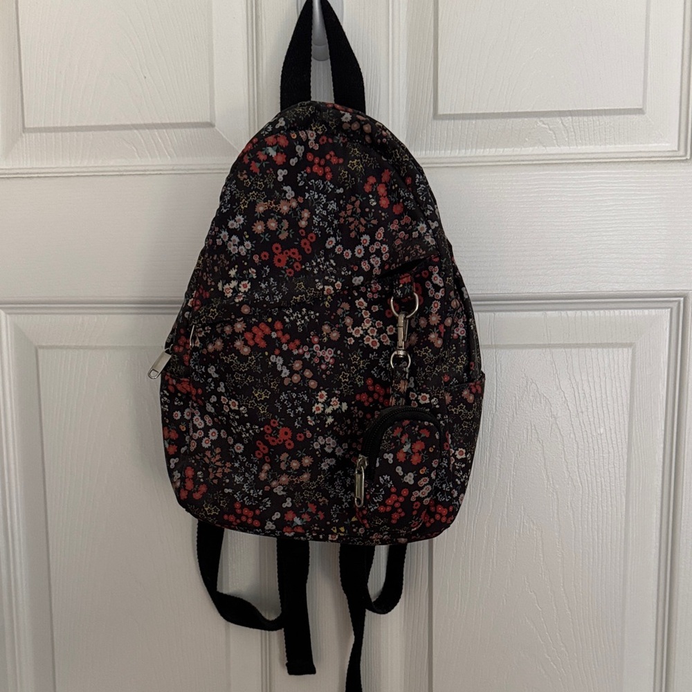 Wild Fable Black Floral Mini Backpack